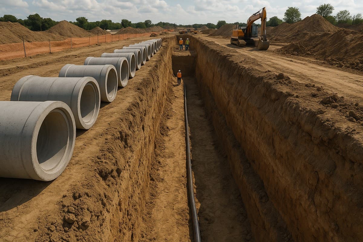 Underground utility pipe installation